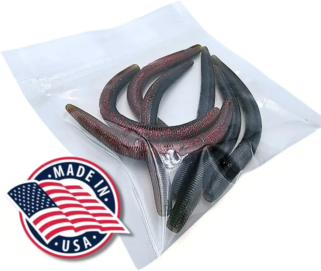 100 Pack Fishing Lure Odor-Proof Reclosable Heat Sealable, Poly Flat Pouch Color: Clear | Fishing Bait | Leak Proof | Waterproof | Soft Bait Storage | Tackle (6" H x 6" W) Outer Dims