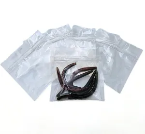 100 Pack Fishing Lure Odor-Proof Reclosable Heat Sealable, Poly Flat Pouch Color: Clear | Fishing Bait | Leak Proof | Waterproof | Soft Bait Storage | Tackle (6" H x 6" W) Outer Dims