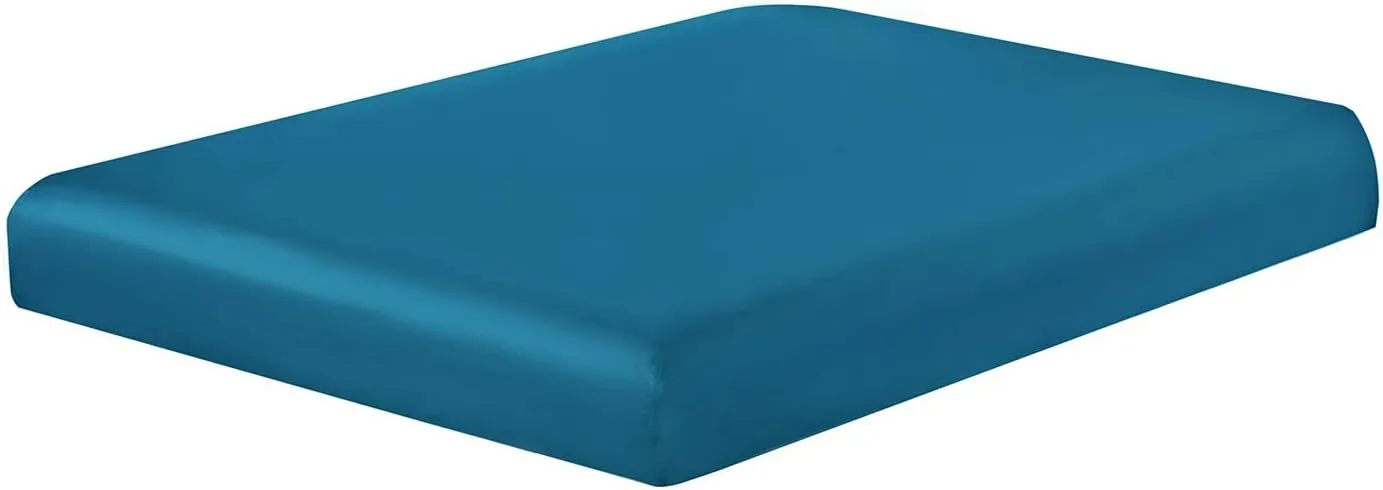 100% Supima Cotton Sheets 600 Thread Count,Bed Sheet Set King Sheets 4 Pieces, Soft & Silky Sateen Weave, Fits Mattress Up to 18'',Deep Pocket, Breathable & Fade Resistant (Peacock Blue, King)