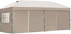 10x20 Pop Up Canopy: Heavy Duty UV Resistant Outdoor Tent - Removable Sidewalls & Wheeled Bag for Weddings & Parties - UPF 50  Oxford Fabric & Iron Frame