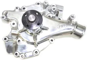 1446010 Performance Quotient Polished 5/8" Pilot Shaft High Flow Aluminum Water Pump for Ford 429/460 1970-92