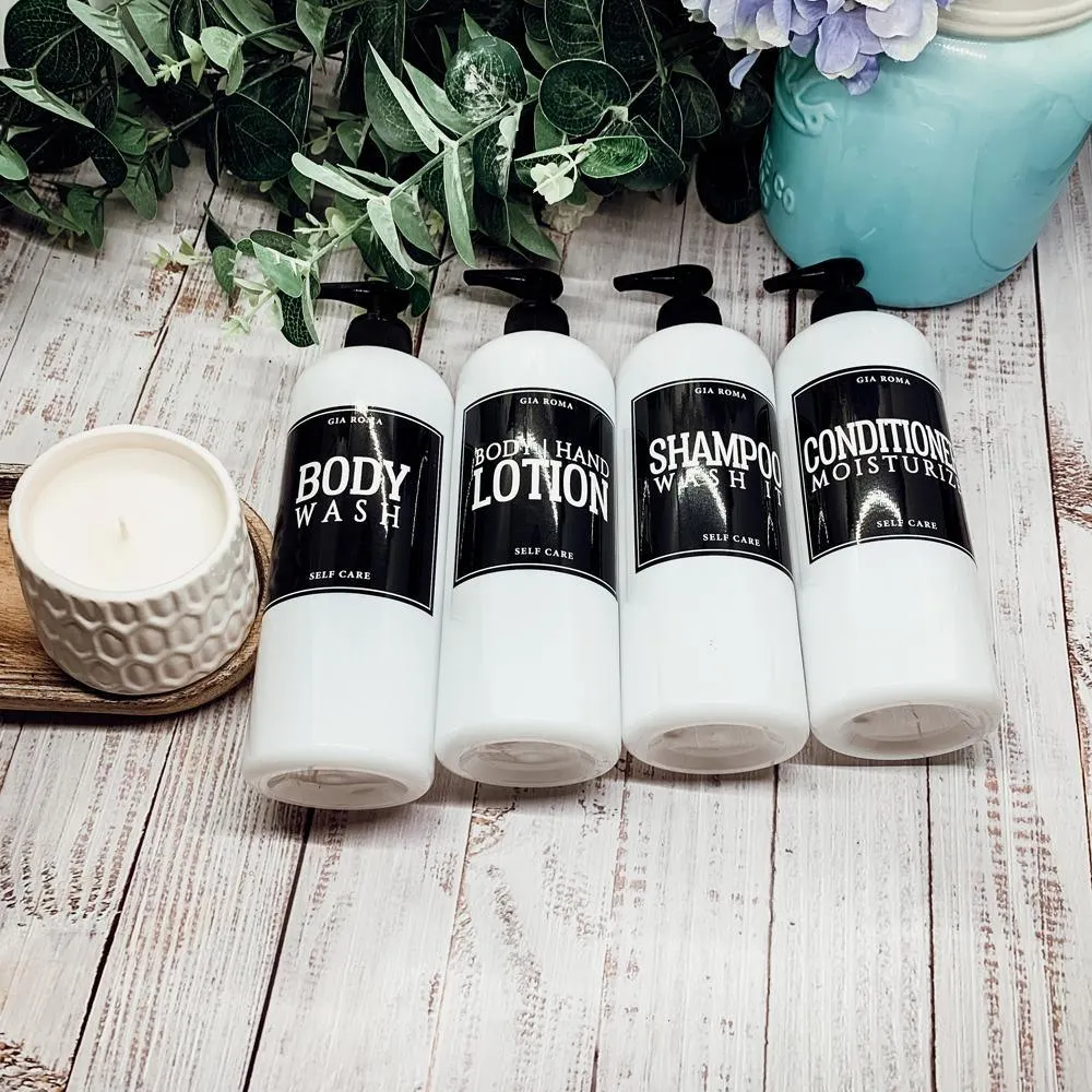 16oz Plastic White Dispenser | Black Label