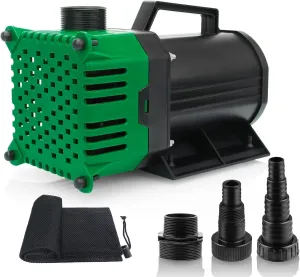 1800GPH Submersible Pond Pump 150W High Lift Water Fountain Pump with 25ft Power Cord Aquarium Pump for Waterfall Koi Pond Fish Tank Hydroponic with Pump Barrier Bag