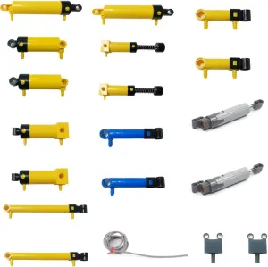 19Pcs 10-Kinds MOC Pneumatic Parts Bricks with Air Pump Push Rod Switch Piston Air Pipe, Building Blocks Toy Set, Random Color of Air Pipe