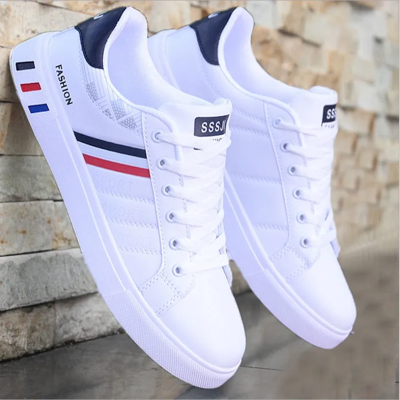 2021 Men Casual White Shoes Summer Flat Breathable Sneakers