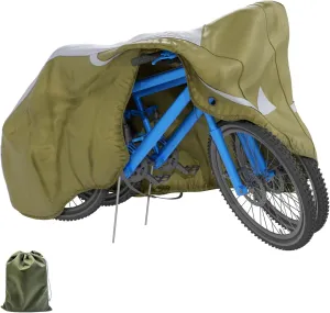 420D Oxford Fabric Bike Cover Outdoor Waterproof Rain Sun Wind Proof Bicycle Cover, Large Size Heavy Duty Mountain Bike Cover, Beach Cruiser Cover, Electric Bike Motocycle Cover