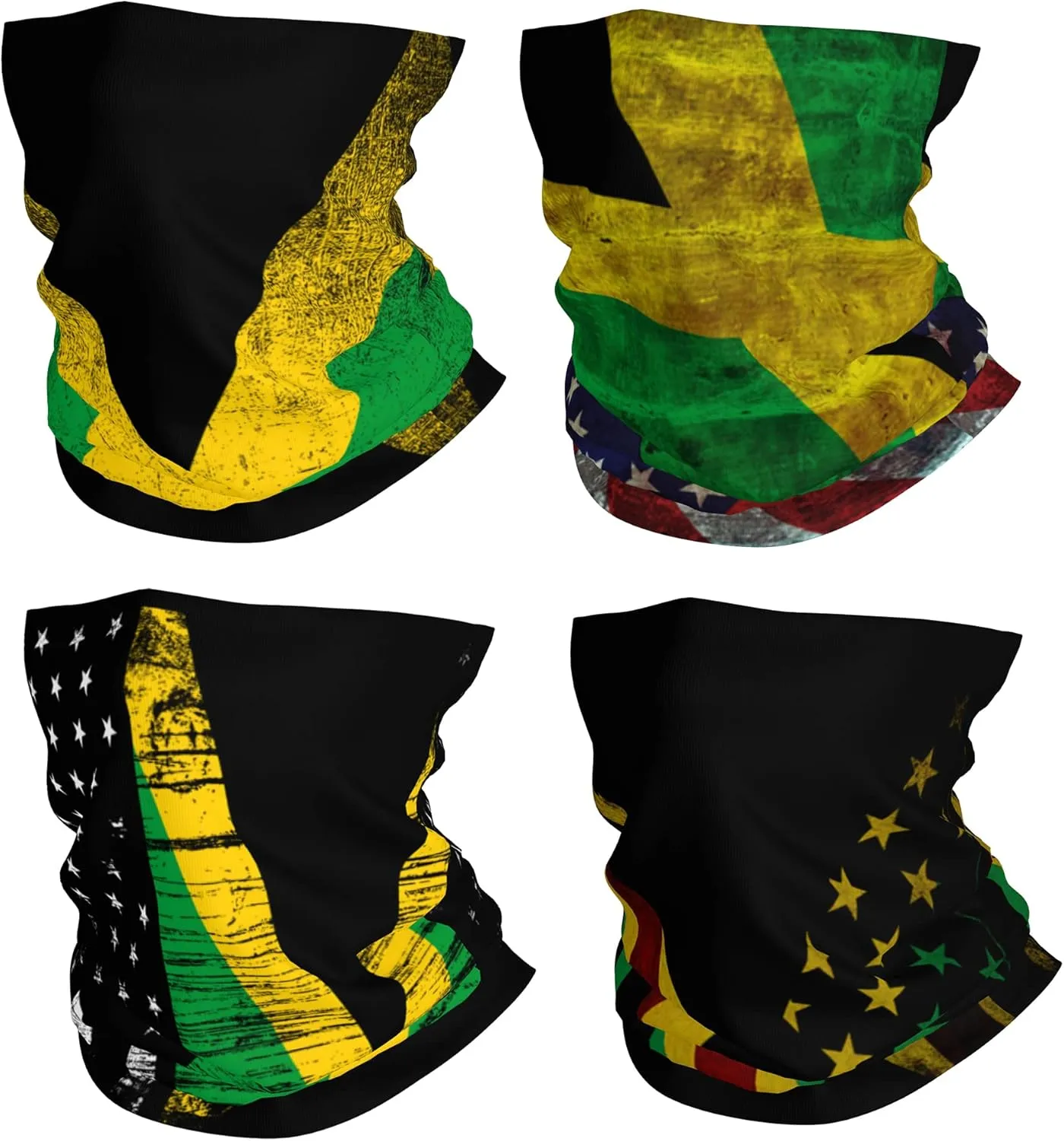 4Pcs Magic Headwear Neck Gaiter Tube Scarf Headbands Bandana Balaclava for Outdoor Running Cycling Skating Work Out