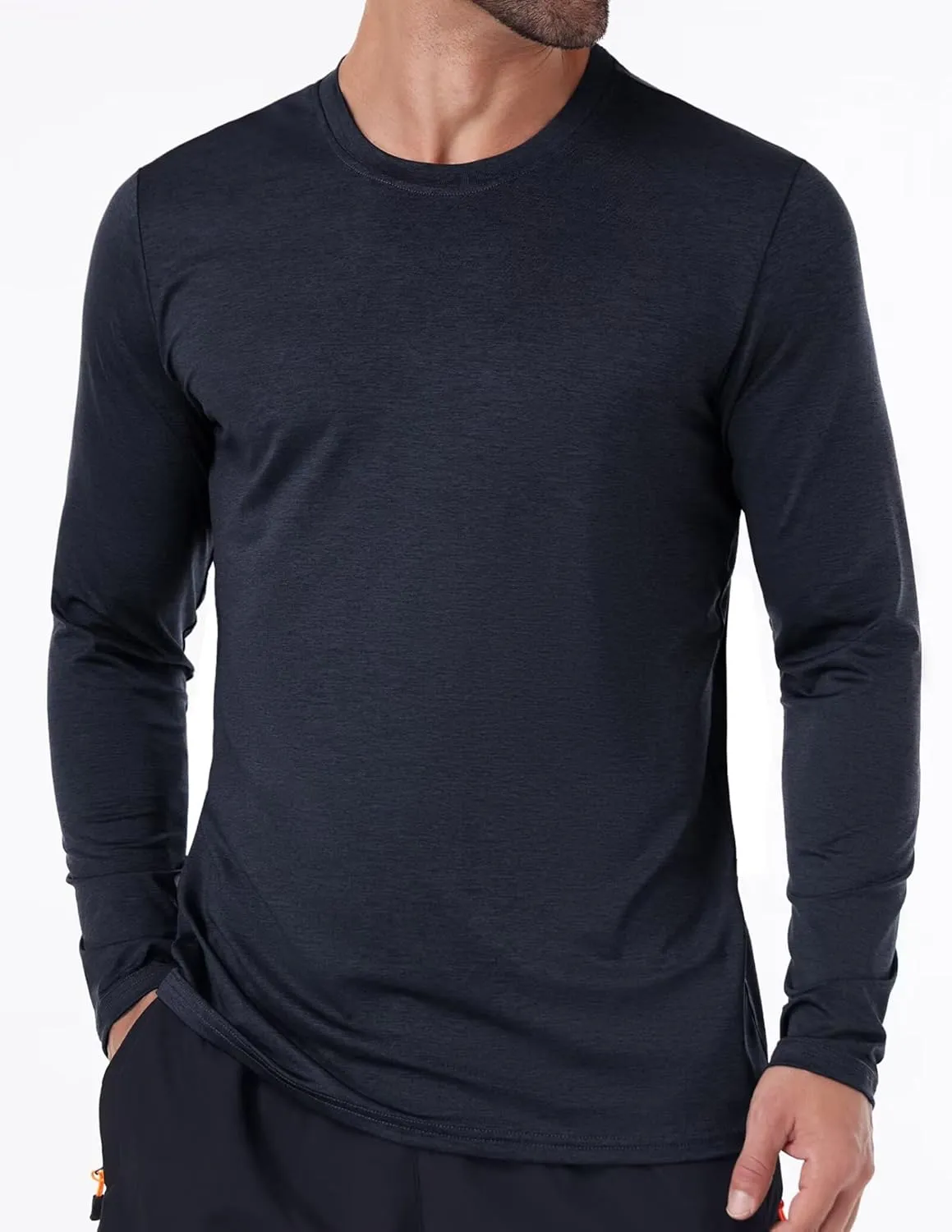 6 Pack Men's Quick Dry Long Sleeve Shirts UPF 50  UV Sun Protection SPF Shirt Moisture Wicking T-Shirt for Casual Workout