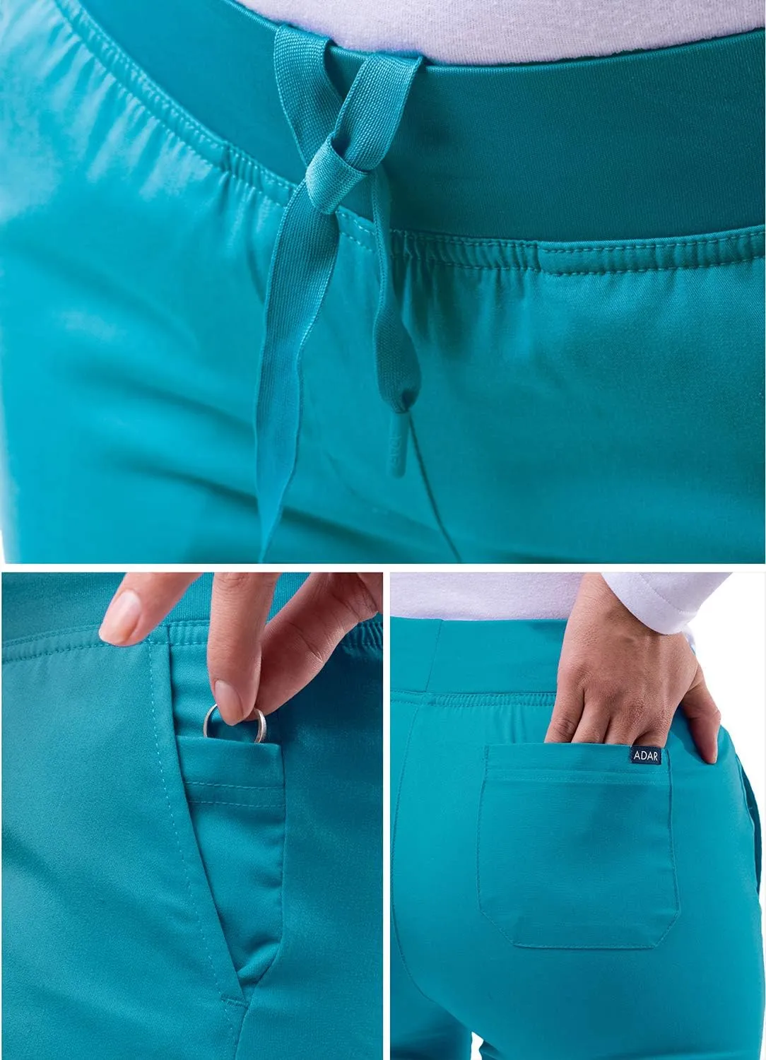 Adar Pro Scrubs for Women - Skinny Leg Yoga Scrub Pants