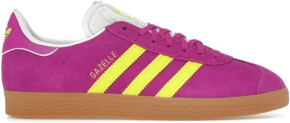 Adidas Gazelle Womens Sneaker (Purple Burst Solar Yellow, 7.5)