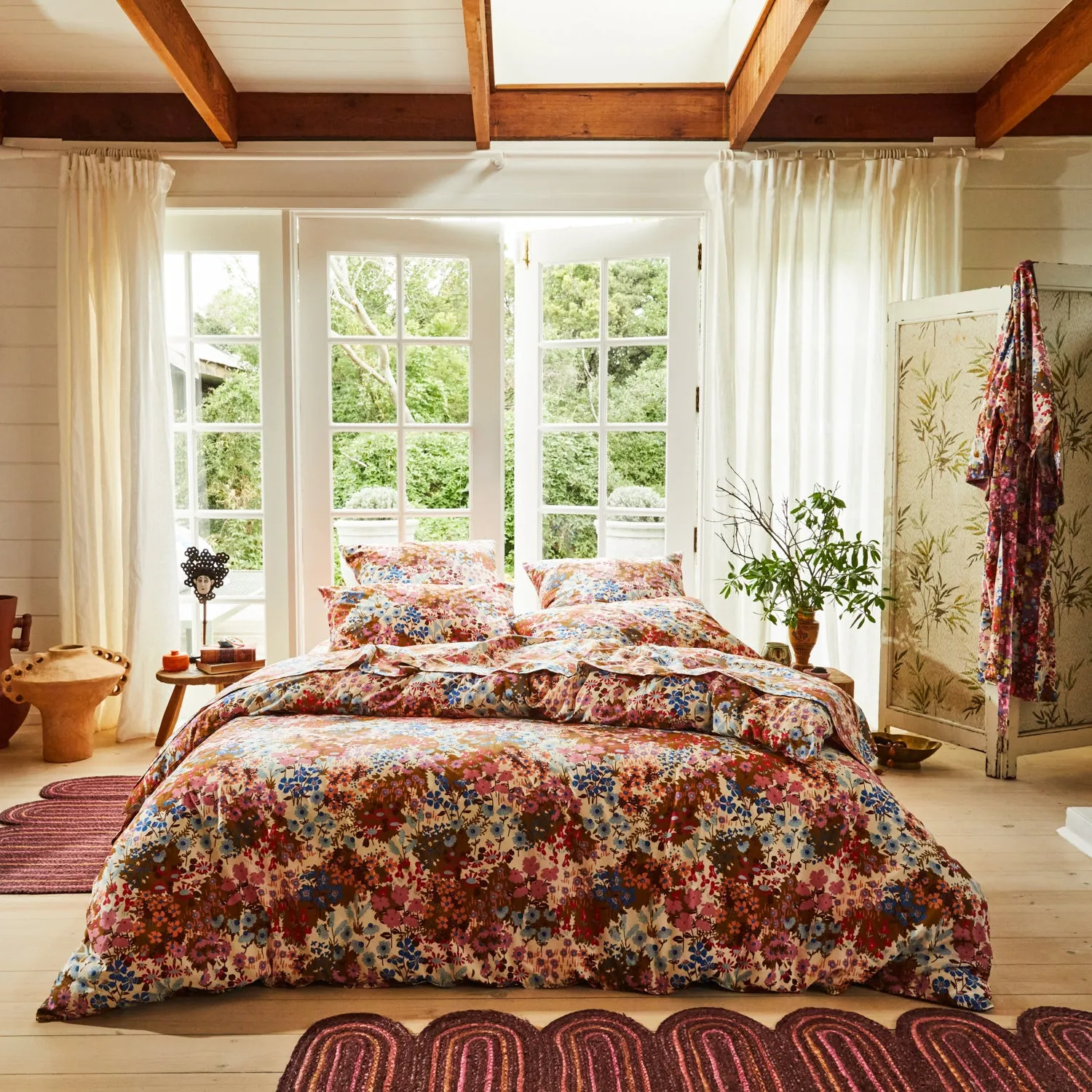 Aisha Cotton Flat Sheets - Ginger