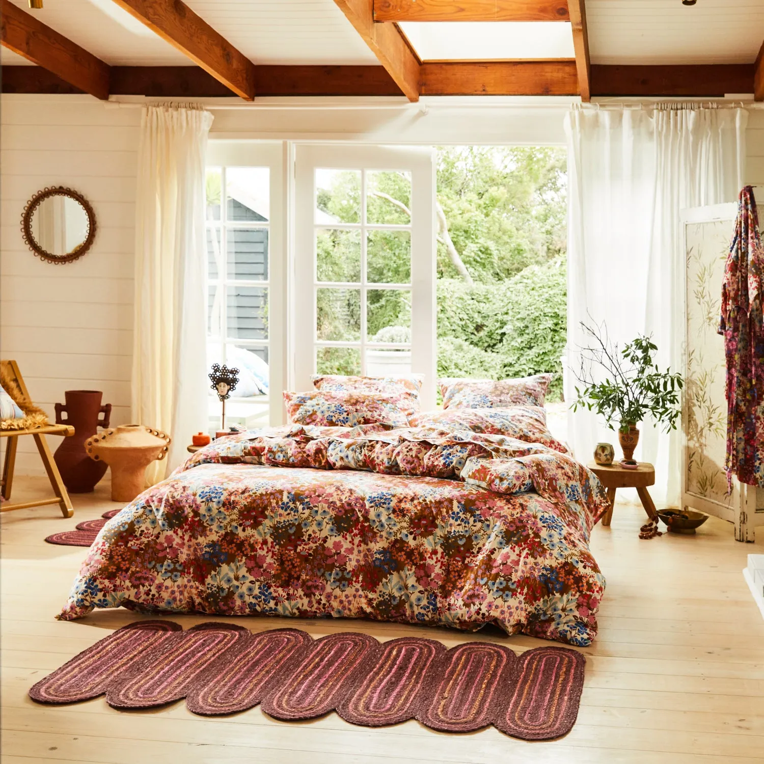 Aisha Cotton Flat Sheets - Ginger