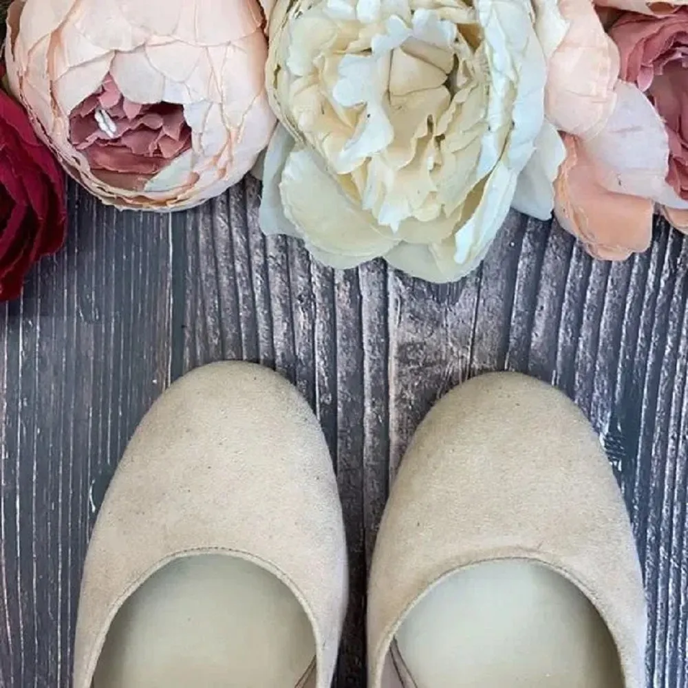ALDO Pink Suede Clarisse Block-Heel Pumps 8.5M