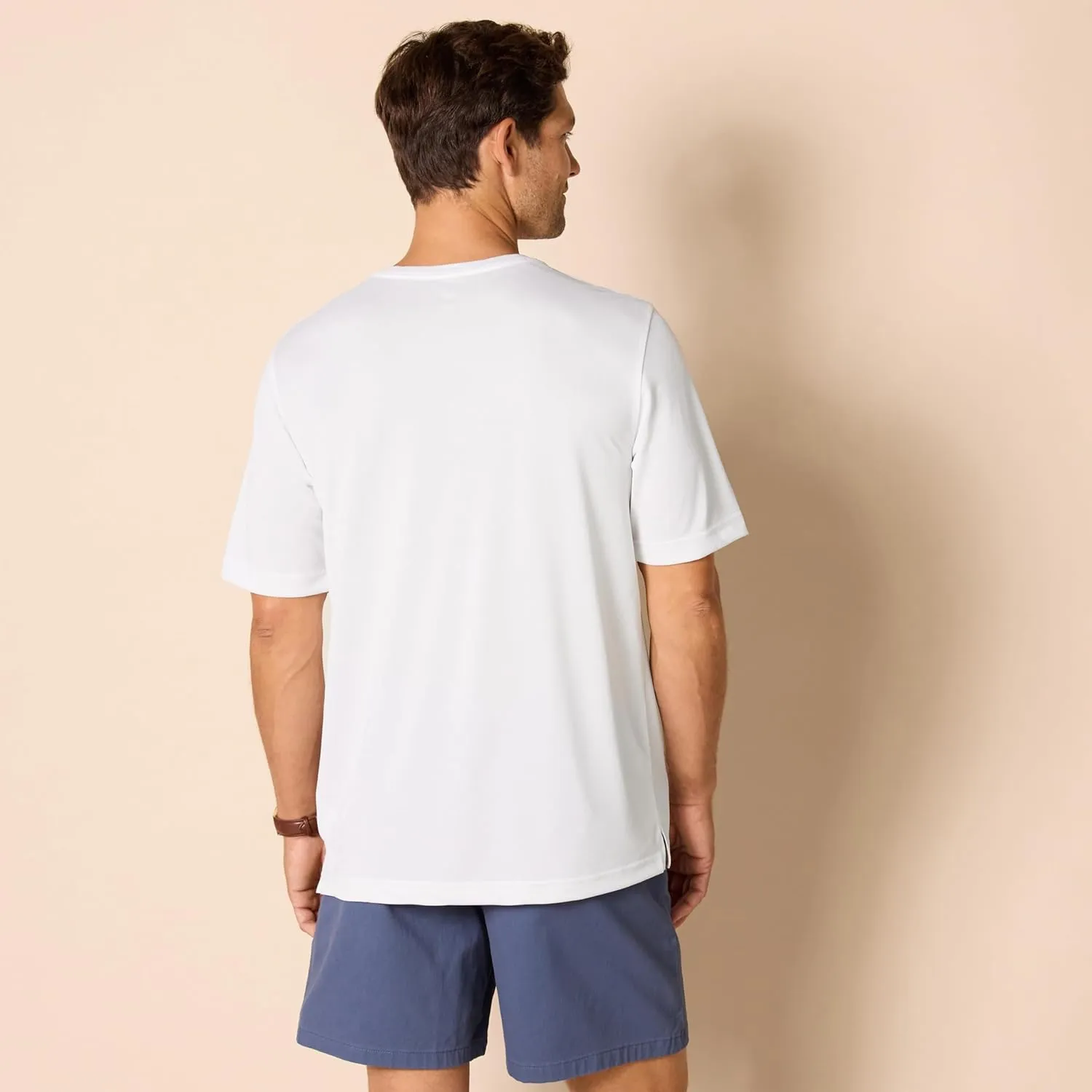 Amazon Essentials Henley Shirts for Men, Short Sleeve, Quick-Dry Jersey, Regular-Fit, 2-Pack