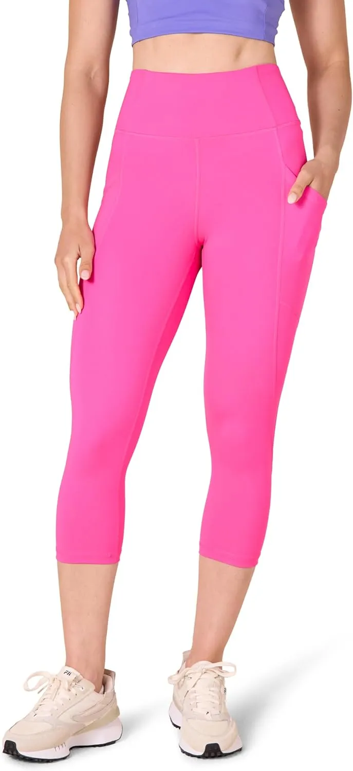 Amazon Essentials Women's Active Sculpt Workout Athleisure High Rise Capri Leggings with Pockets (Available in Plus Size)