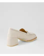 Ambato Heel | Almond Tumble Leather