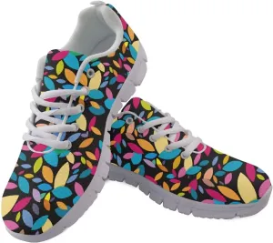 AmzPrint Women Mens Fashion Sneaker White Sole Cute Tennis Shoes for Women Black Casual Running Walking Shoes Size 6