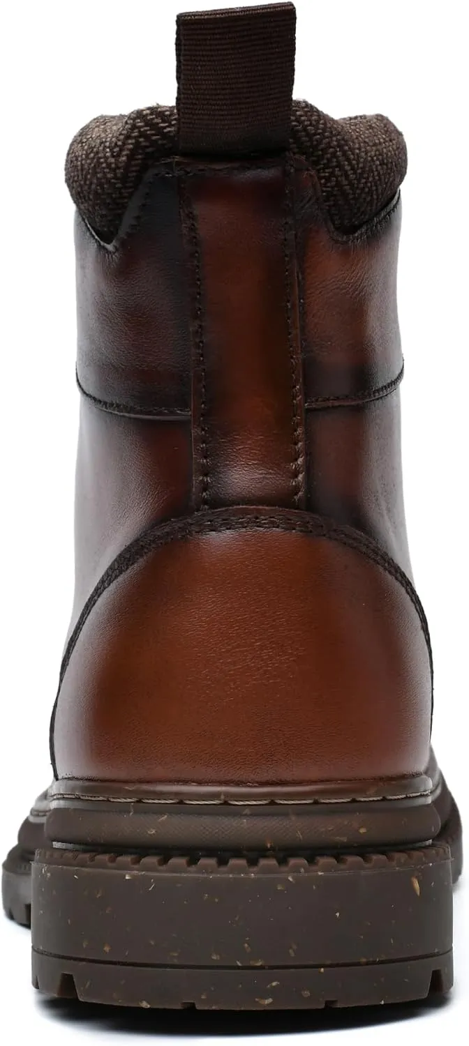 Arkbird Men's Leather Chukka Dress Boots - Casual Mid-Top Oxford Chelsea Boot Business Work Shoes for Men