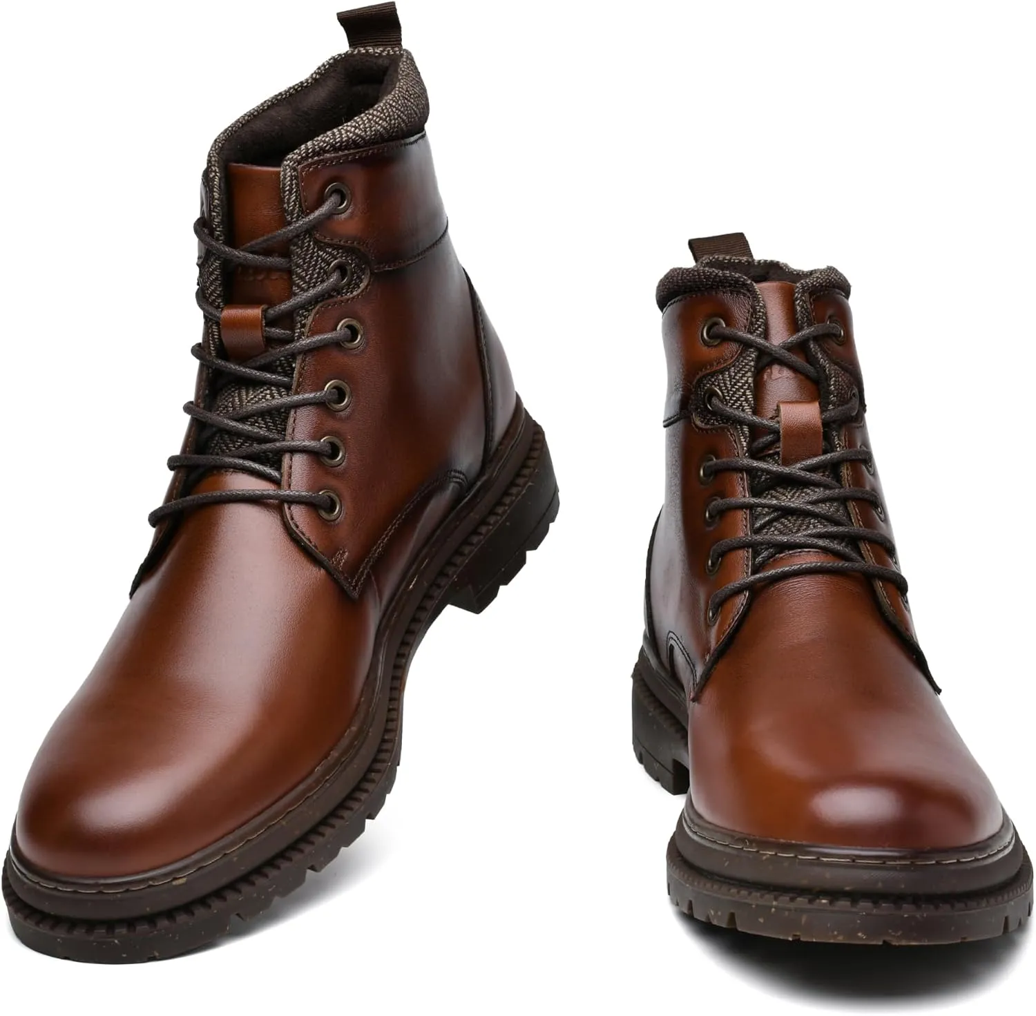 Arkbird Men's Leather Chukka Dress Boots - Casual Mid-Top Oxford Chelsea Boot Business Work Shoes for Men