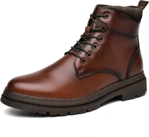Arkbird Men's Leather Chukka Dress Boots - Casual Mid-Top Oxford Chelsea Boot Business Work Shoes for Men