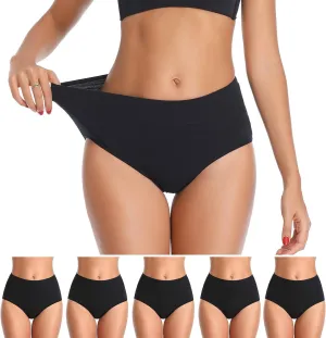 ASIMOON Womens Cotton Underwear Breathable Stretch Postpartum Panties Full Coverage Ladies Briefs Multipack