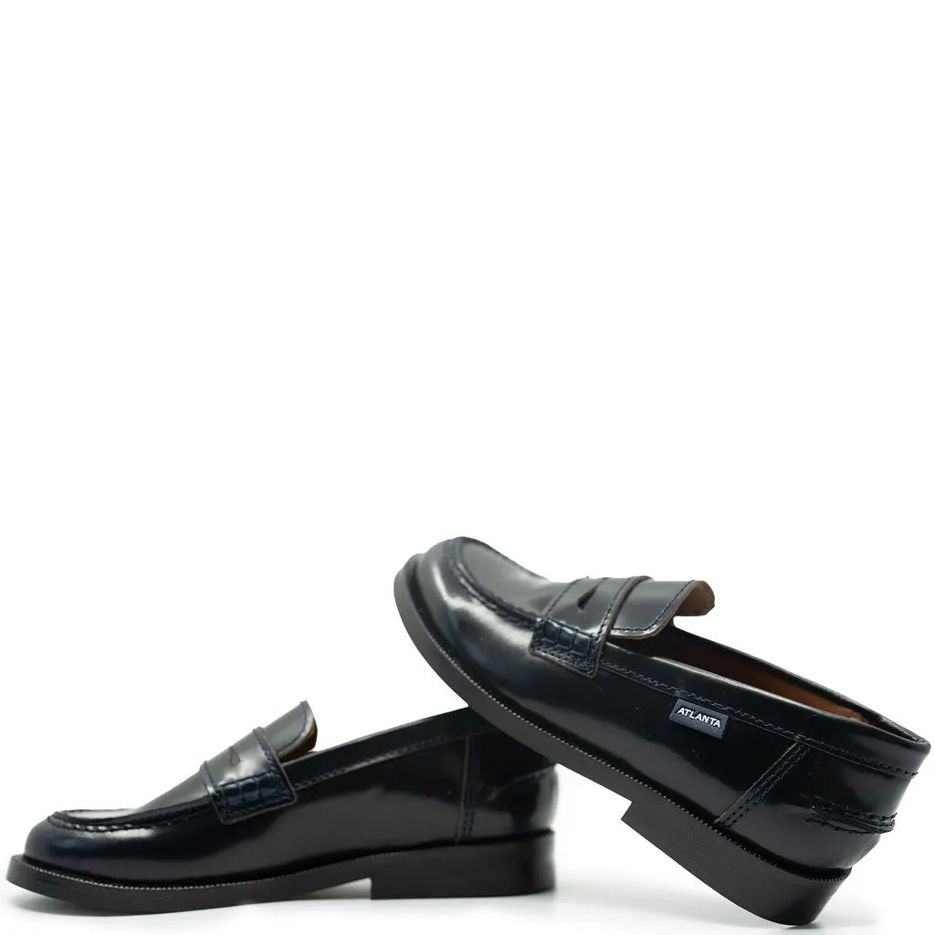 Atlanta Mocassin Navy Florentic Penny Shoe