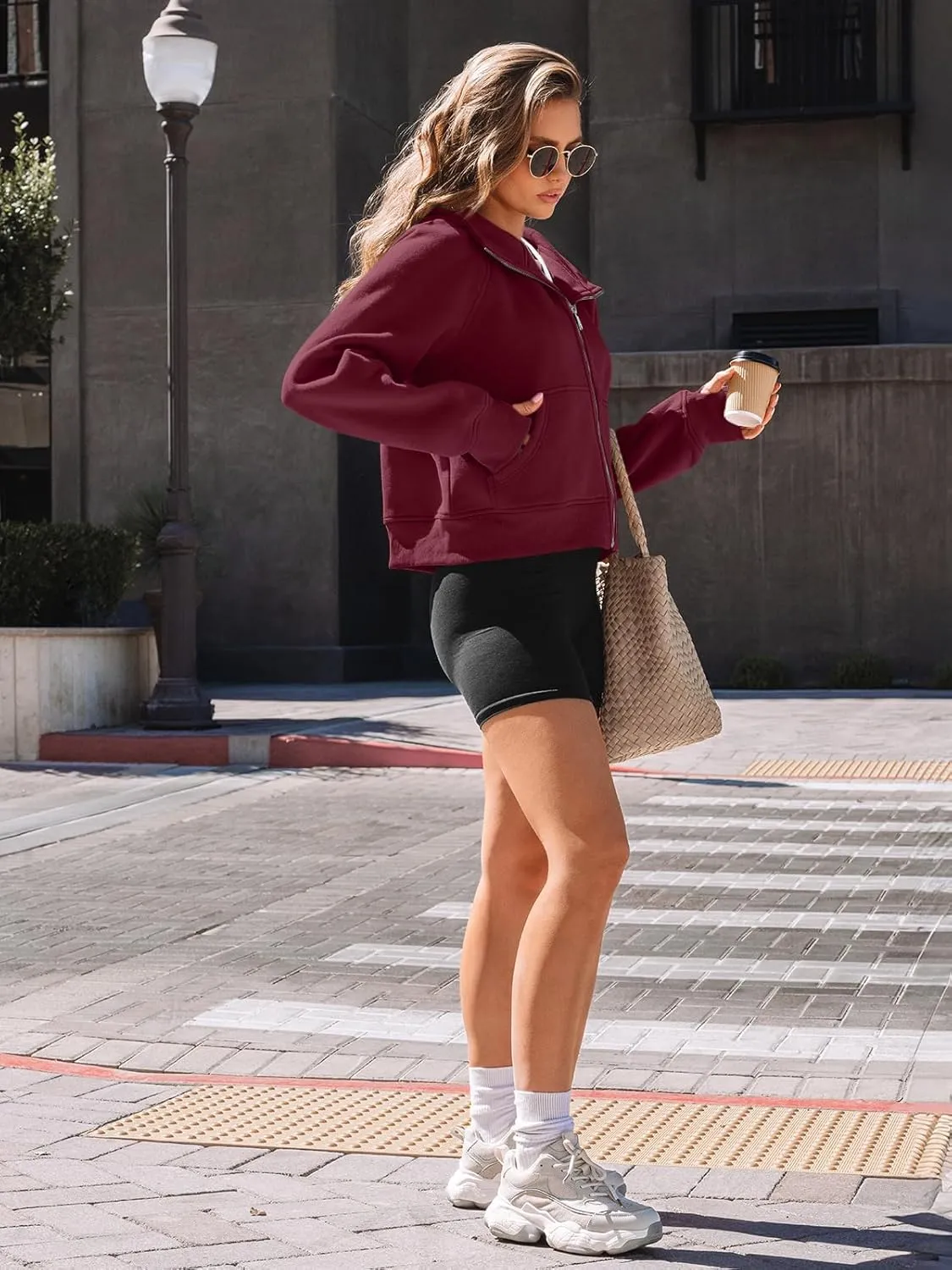AUTOMET Womens Zip Up Hoodies Fleece Jackets Oversized Sweatshirts Fall Fashion Outfits 2025 Sweaters Winter Clothes