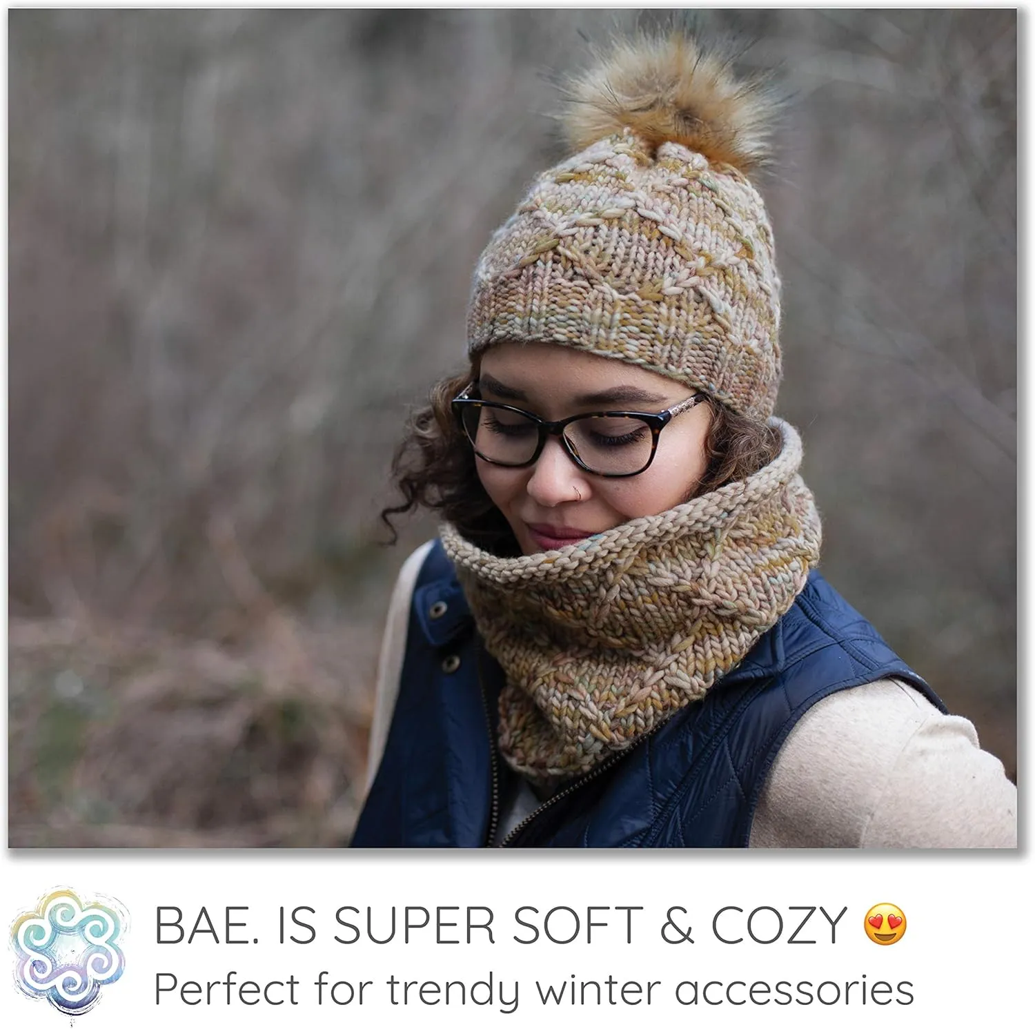BAE by Living Dreams Yarn. Cuddly, Strong & Super Soft for Next to Skin Winter Knits. 100% Extrafine Merino Bulky Roving Yarn, Devotion