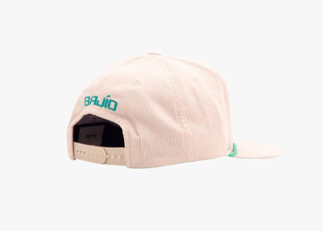 Bajío Flat Brim Fishing Hat – Marine Art Snapback Trucker Cap with Embroidered Ocean Design, Breathable and Coastal-Ready