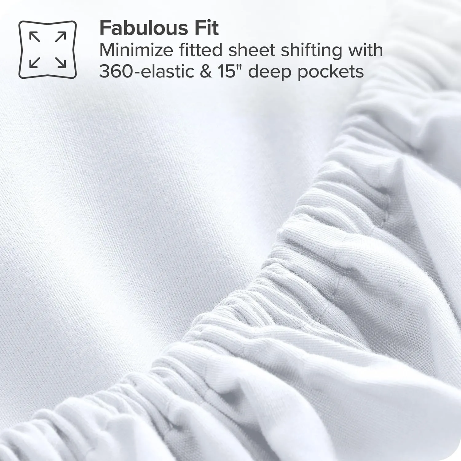 Bare Home Bed-in-A-Bag 7 Piece Comforter & Sheet Set - Queen - Goose Down Alternative - Ultra-Soft 1800 Premium - Bedding Set (Queen, White/White)