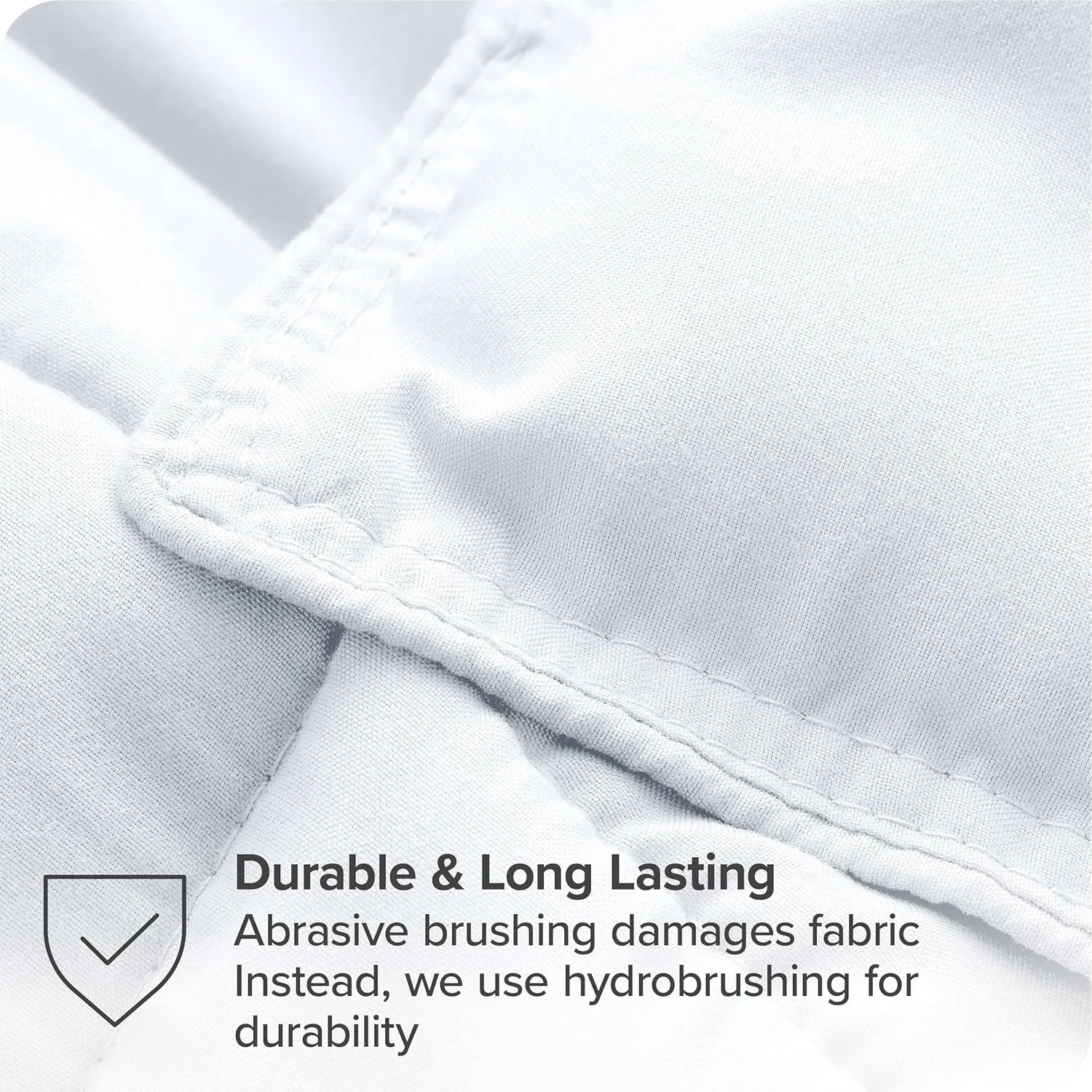Bare Home Bed-in-A-Bag 7 Piece Comforter & Sheet Set - Queen - Goose Down Alternative - Ultra-Soft 1800 Premium - Bedding Set (Queen, White/White)