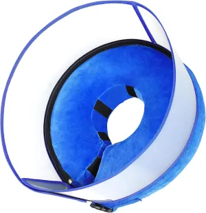BARKLESS Inflatable Dog Cone, Soft Dog Donut Collar After Surgery, 2-in-1 Inflatable Collar with Detachable Anti-Licking Shield, Patented Donut Cone for Large Breeds to Stop Licking Wounds