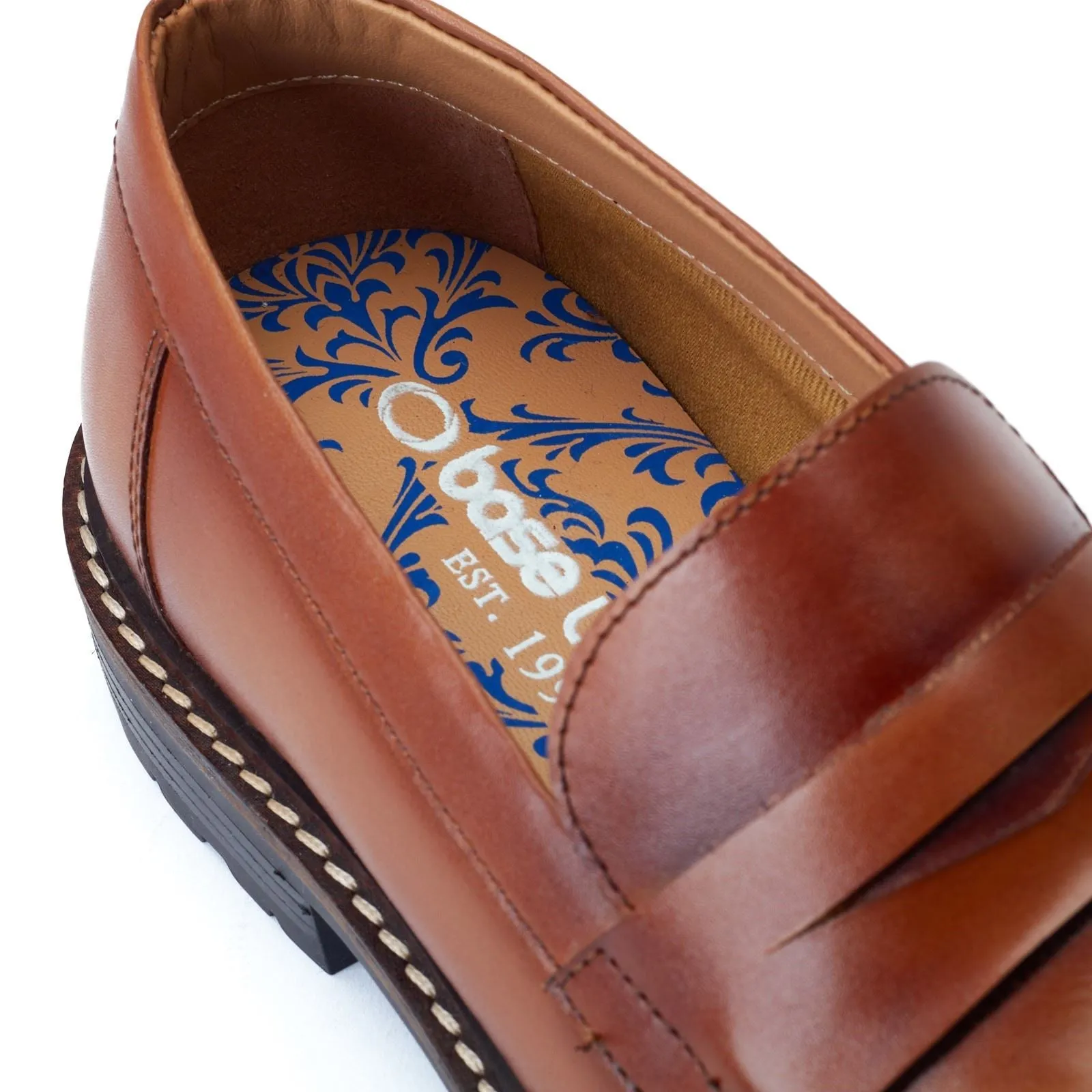 Base London Men's Ivey Loafer in Burnt Tan