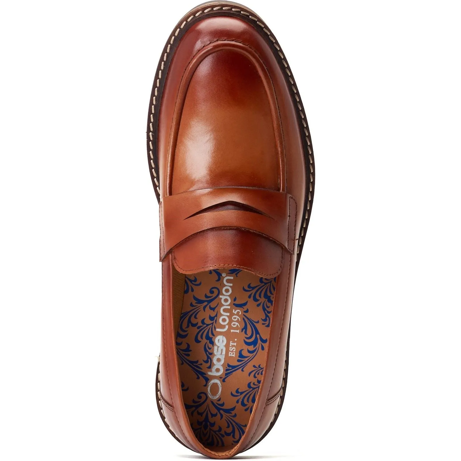 Base London Men's Ivey Loafer in Burnt Tan