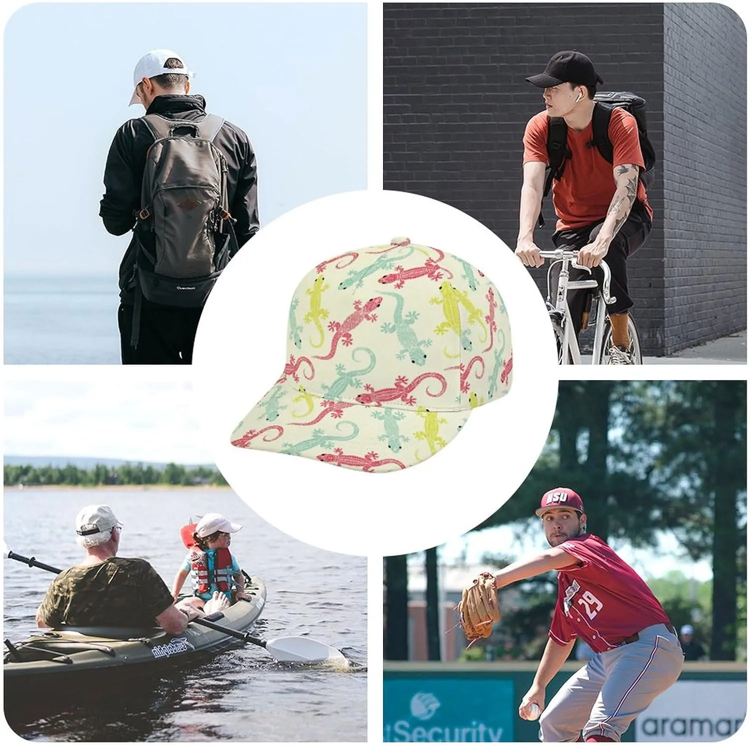 Baseball Cap for Men Women Adjustable Breathable Baseball Hat Unconstructed Headwear