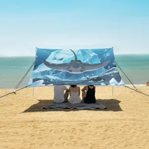 Beach Shade Tent with UPF50  UV Protection,Ray and Iceberg Lightweight Camping Sun Shelter for Outdoor,Camping Trips, Fishing, Backyard,Picnics,Easy Set Up and Carry 9x10.5 FT