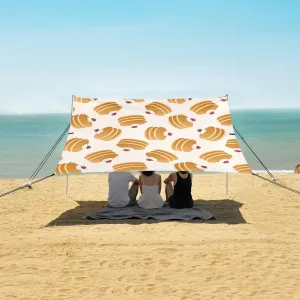 Beach Shade Tent with UPF50  UV Protection,Strawberry Cream Pancake Lightweight Camping Sun Shelter for Outdoor,Camping Trips, Fishing, Backyard,Picnics,Easy Set Up and Carry 9x10.5 FT