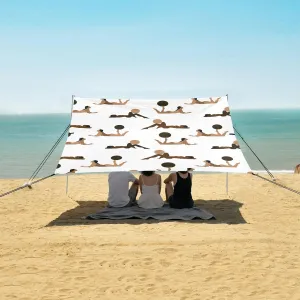 Beach Shade Tent with UPF50  UV Protection,Yoga Lying Women Lightweight Camping Sun Shelter for Outdoor,Camping Trips, Fishing, Backyard,Picnics,Easy Set Up and Carry 9x10.5 FT