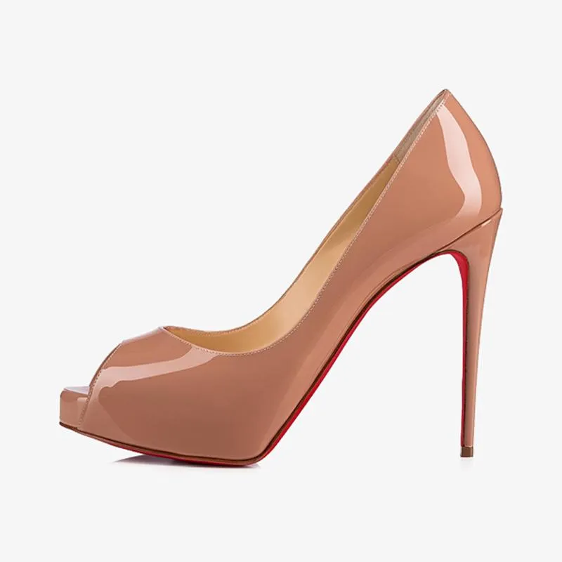 Beige Blush Patent Leather Pump