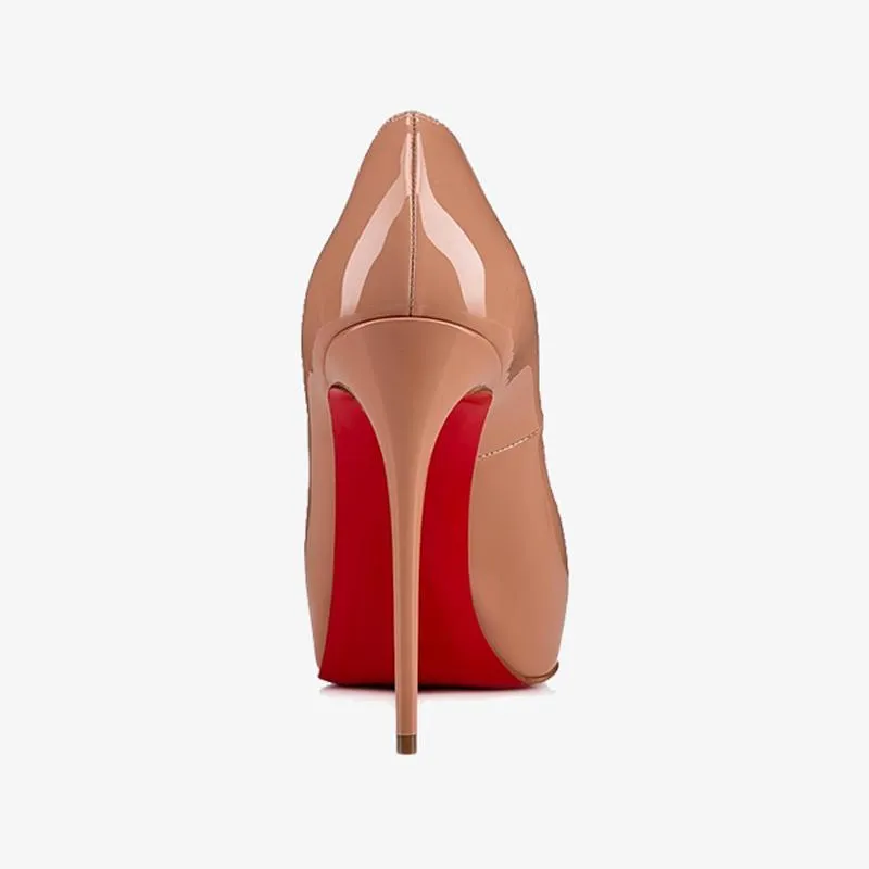 Beige Blush Patent Leather Pump