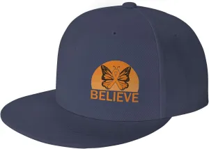 Believe Kidney Cancer Awareness Orange Ribbon Fashion Flat Cap Adujstable Men Women Baseball Caps Outdoor