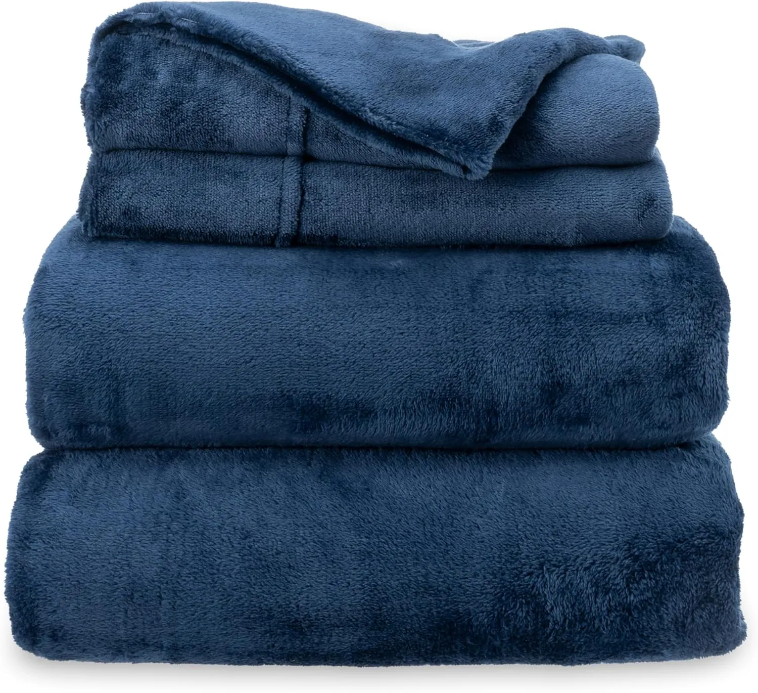 Berkshire Blanket Classic VelvetLoft® Warm Sheet Set, Full Size Sheet Set, 4 Piece Velvety Soft Heavyweight Flannel Bedding with Deep Pockcets (Full)