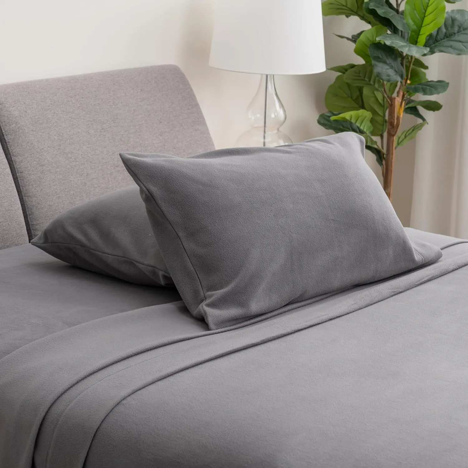 Berkshire Blanket Luxury Soft Microfleece Queen Sheet Set, Warm and Durable, All Season Sheet (Queen, November Rain)