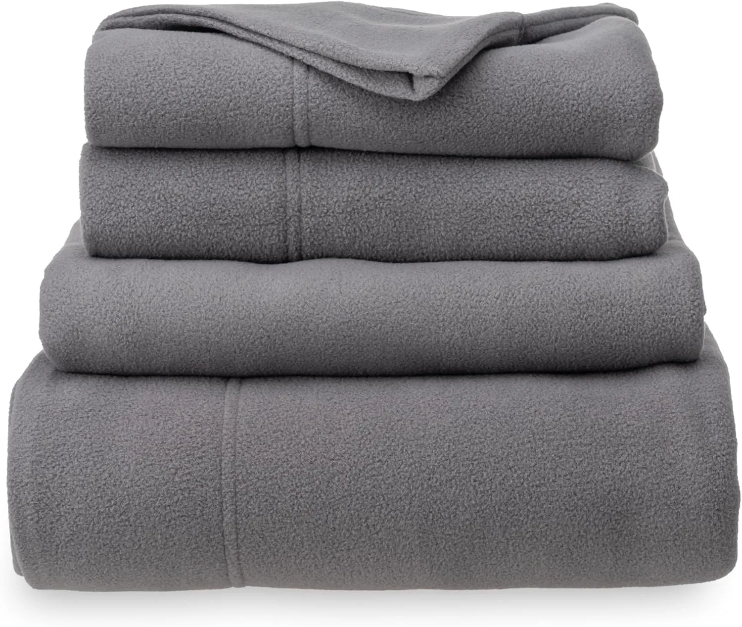 Berkshire Blanket Luxury Soft Microfleece Queen Sheet Set, Warm and Durable, All Season Sheet (Queen, November Rain)