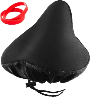Bike Seat Cushion,Padded Gel Exercise Bike Seat Cover for Women Comfort, 11.5×9.5 inch Extra Wide and Soft Bicycle Seat Cushion for Stationary,Mountain Road Bike