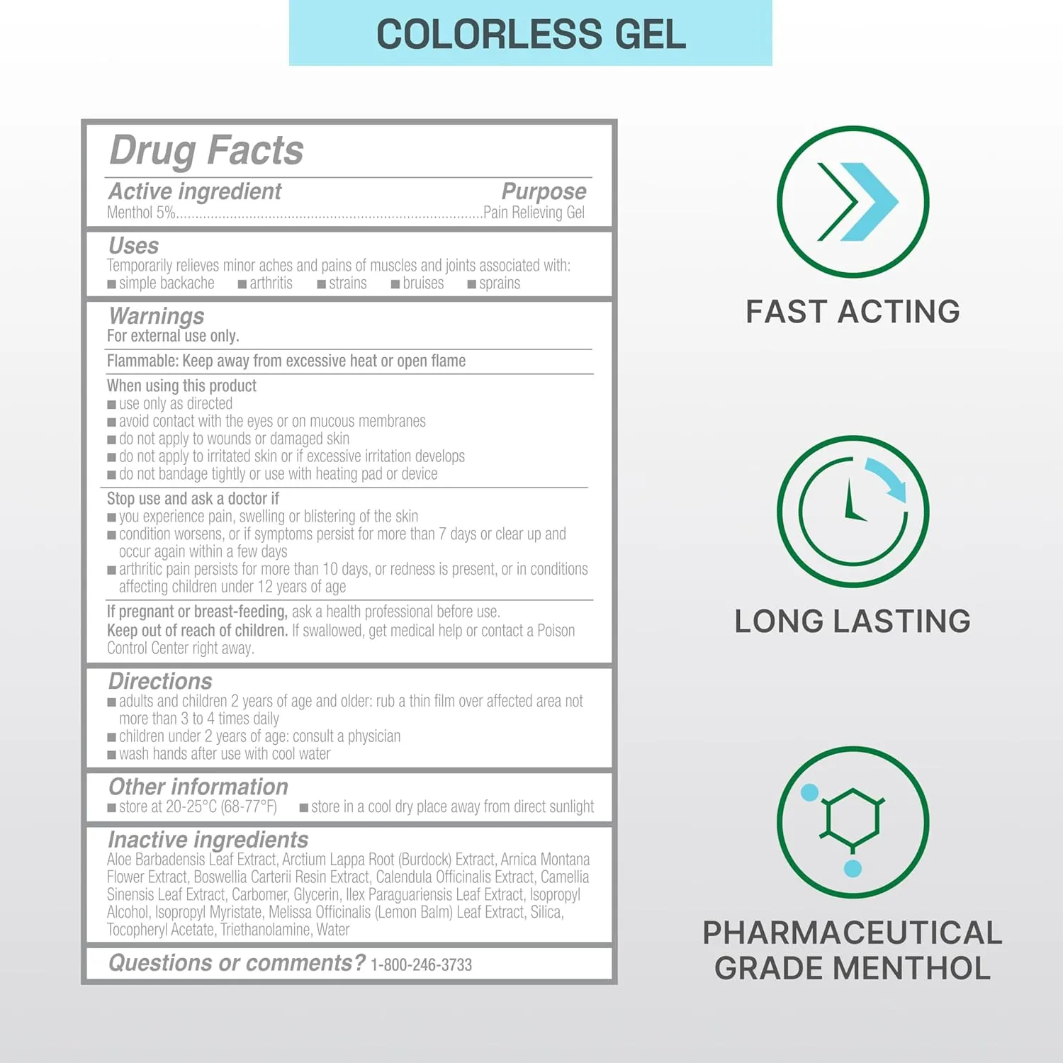 Biofreeze Professional Gel Pain Relief for Knee, Neck, Hip, Joint, Shoulder, & Simple Backache, Arthritis Pain Reliever, Sore Muscle Relief, Colorless Menthol Gel 32 Fl Oz