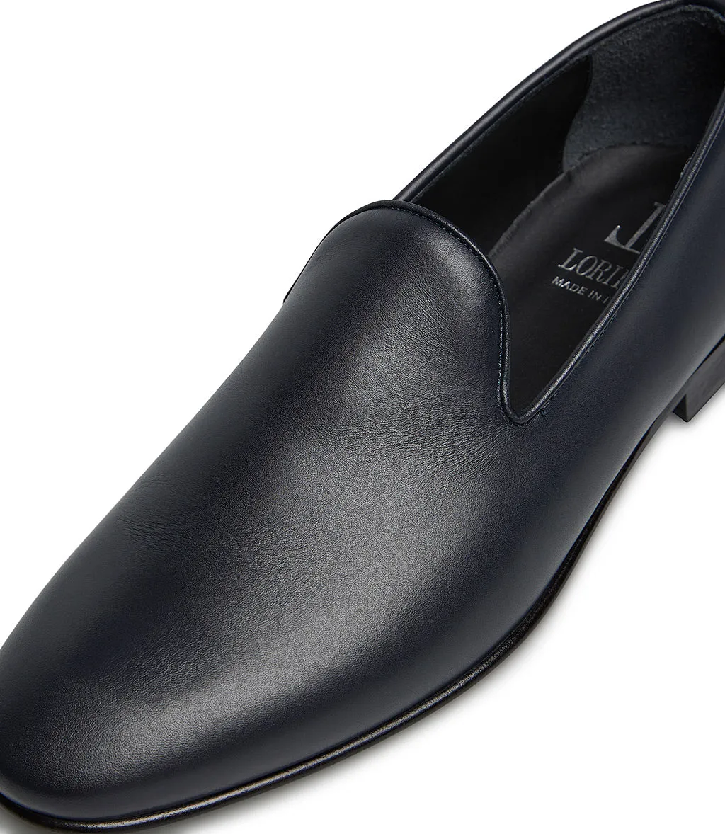 Blue calfskin loafers