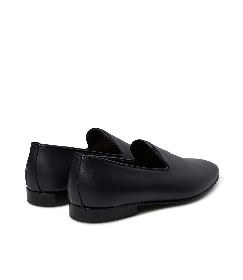 Blue calfskin loafers