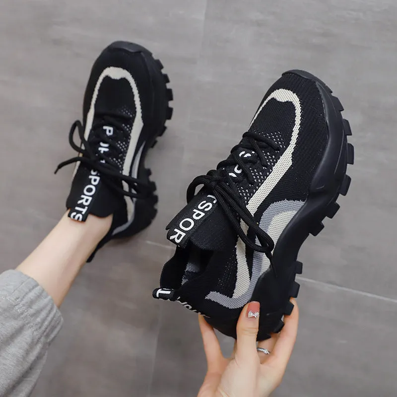 Breathable Flying Woven Casual Running Women'S Shoes