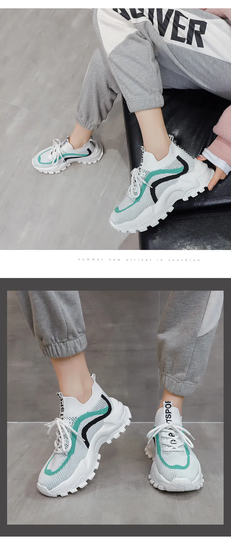 Breathable Flying Woven Casual Running Women'S Shoes